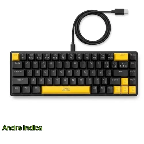 Teclado Mecânico 65 DELTAGaming 68 Teclas LED RGB Usb pPC,Notebook, ps5