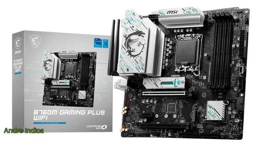 Placa Mãe Msi B760m Gaming Plus Lga 1700 M-atx Ddr5 Wi-fi Pretobranco