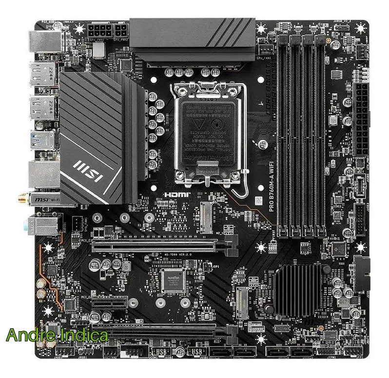 Placa-mãe Msi Pro B760m-a Wifi Lga 1700 Micro-atx Ddr5