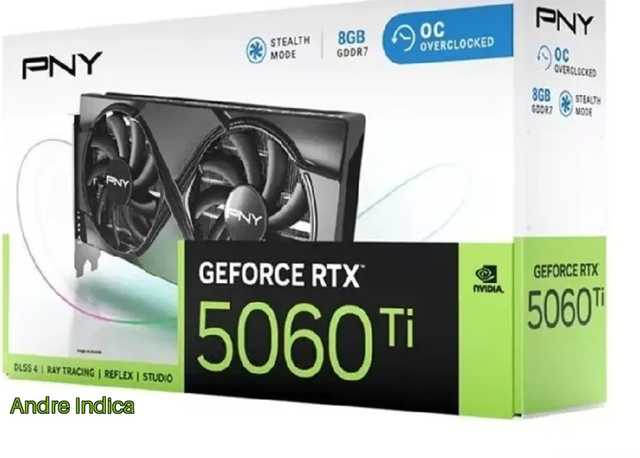 Placa de Video GeForce NVIDIA PNY RTX5060TI 8GB OC GDDR7