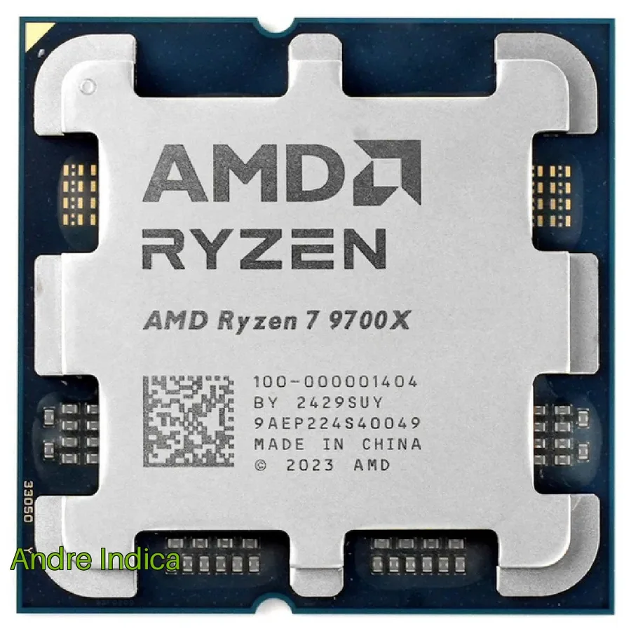 Processador AMD Ryzen 7 9700X 3.8GHz 5.5GHz Turbo 8 Cores 16 Threads AM5 40 MB Novo Sem Caixa ou Cooler