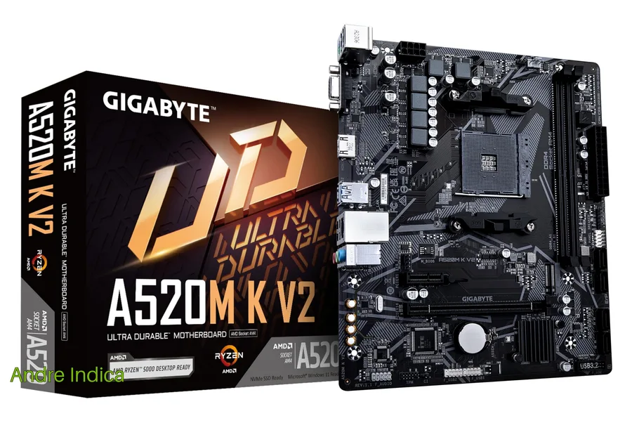 Placa Mãe Gigabyte A520M K V2 AM42xDDR4HDMID-SubM.2USB 3.2