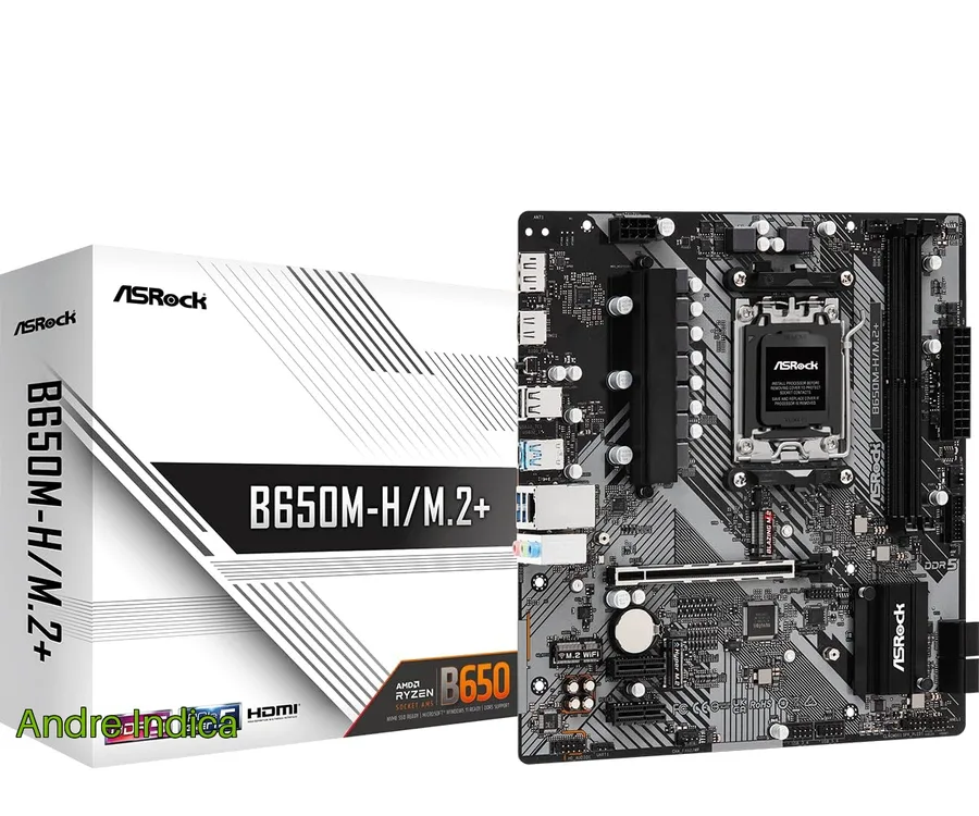 Placa Mãe ASRock B650M-HM.2, Chipset B650M, Amd AM5, m-ATX, DDR5