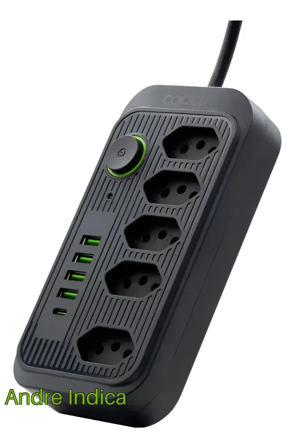 Extensão Coibeu Wkc-541 10 Tomadas 2m 4 Usb Bivolt