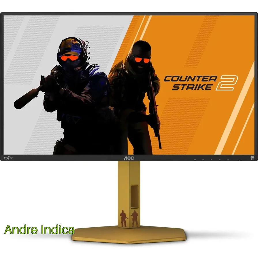 Monitor Gamer Aoc Counter-strike 24.5 310hz 0,3m - Cs25g78 Pretodourado 127220v