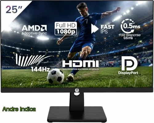 Monitor Gamer 25 144hz 0.5ms 1920x1080 HDR10 Resolução FHD HDMIDP Painel IPS VESA Alta Taxa de Atualização