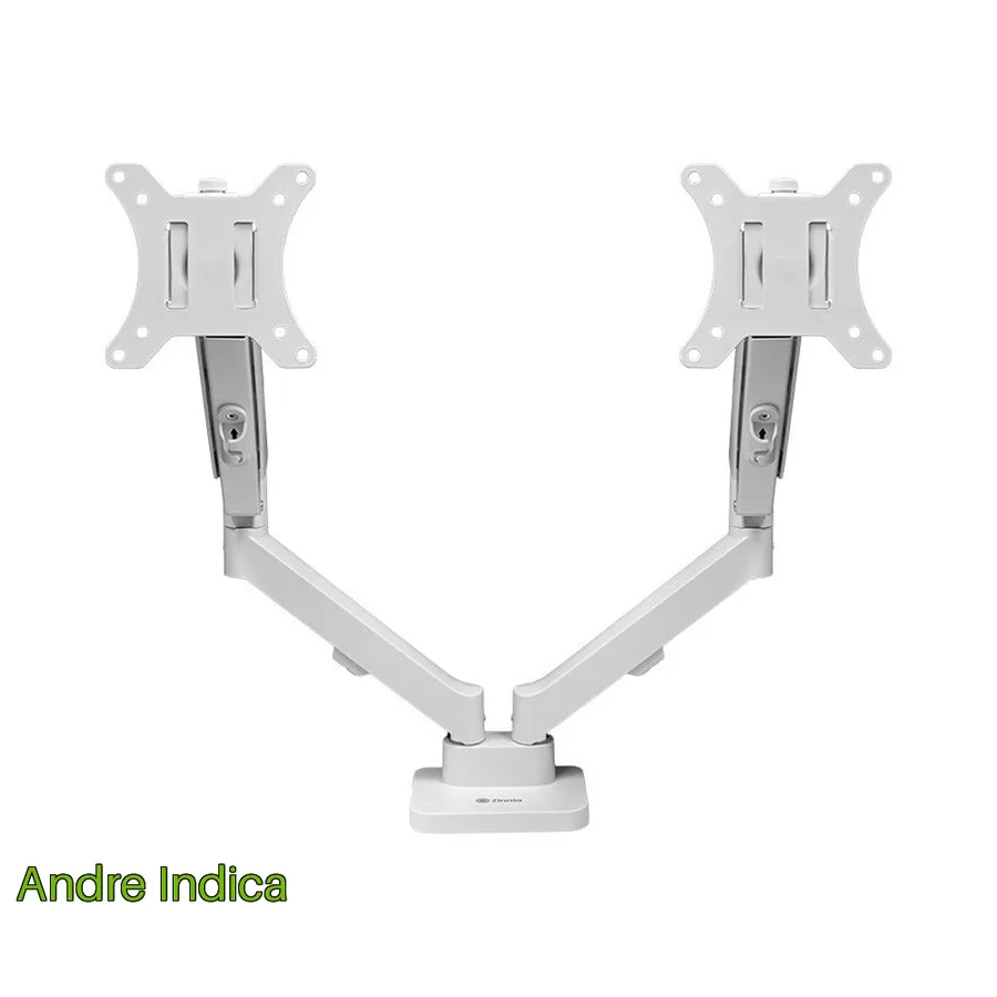 Suporte Articulado Para 2 Monitores 13 a 32 Pistão a Gás Zinnia Nimbo 210 Branco