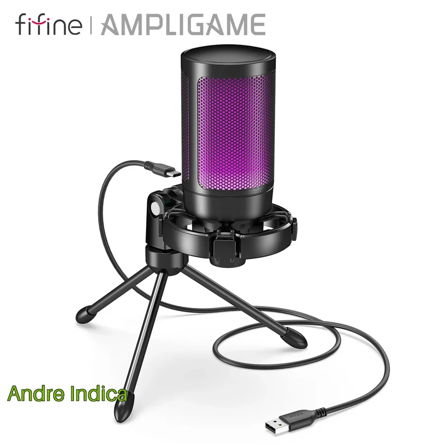 Microfone Fifine Ampligame A2 PRETO